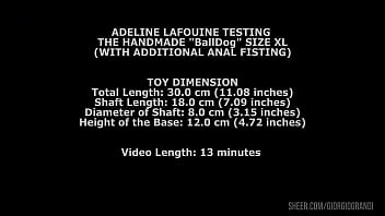 Adeline Lafouine Testing The Handmade Balldog Size XL Fuck Machine (With Additional Anal Fisting) TWT178